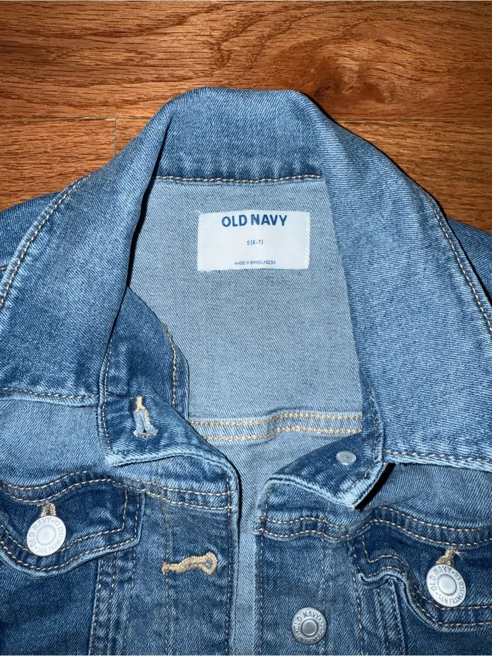 Old Navy Medium Wash Blue Denim Trucker Jacket